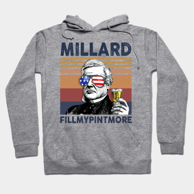 Millard Fillmypintmore US Drinking 4th Of July Vintage Shirt Independence Day American T-Shirt Hoodie by Krysta Clothing